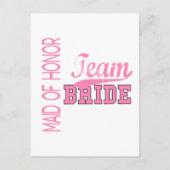 Team Bride 1 MAID VAN HONOR Briefkaart (Voorkant)