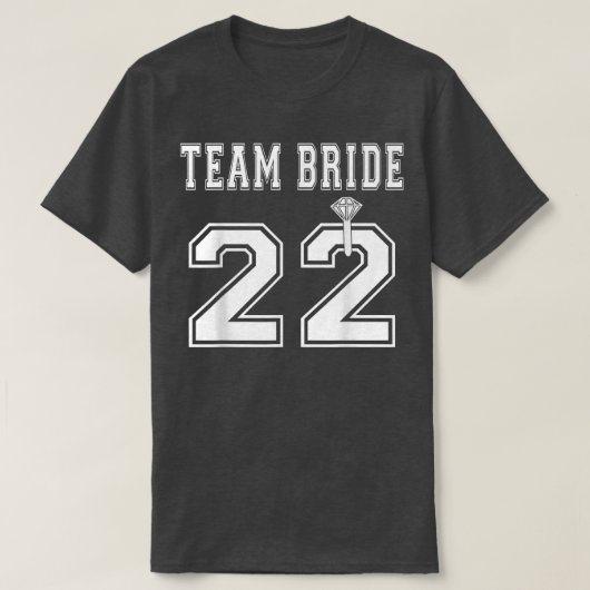 Team Bride 2022 Bridal Shower Matching T-shirt (Design voorkant)