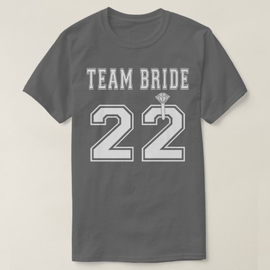 Team Bride 2022 Bridal Shower Matching  T-shirt (Design voorkant)