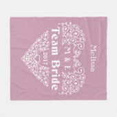 Team Bride aangepast monogrammen en jaar trouwdeke Fleece Deken (Voorkant (Horizontaal))