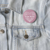 Team Bride aangepaste monogrammen & de trouwknopen Ronde Button 5,7 Cm (In situ)