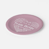 Team Bride aangepaste monogrammen en jaarpapier bo Papieren Bordje (Gekanteld)