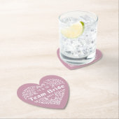 Team Bride aangepaste monogrammen en jaarpapier on Kartonnen Onderzetters (Insitu)