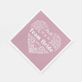 Team Bride aangepaste monogrammen en jaarpapier se Servet (Hoek)