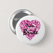 Team Bride Abstracte Button Verf Liefde (Voorkant /achterkant)