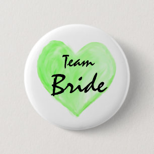 Team Bride Abstracte Verf de Groene Button van de 