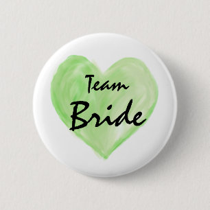 Team Bride Abstracte Verf de Groene Button van de 