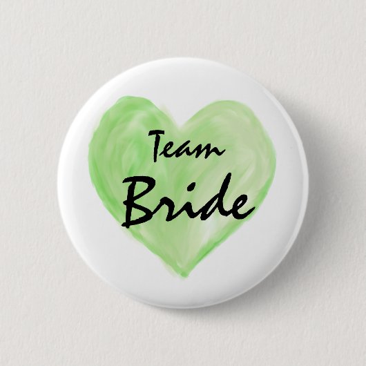 Team Bride Abstracte Verf de Groene Button van de  (Voorkant)