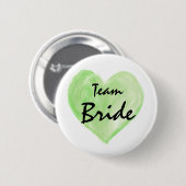 Team Bride Abstracte Verf de Groene Button van de  (Voorkant /achterkant)