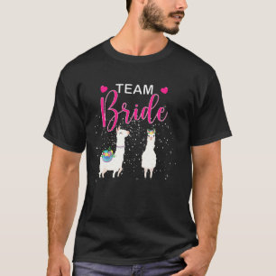 Team Bride Alpaca Llama Bachelorette Groom Gehuwd T-shirt