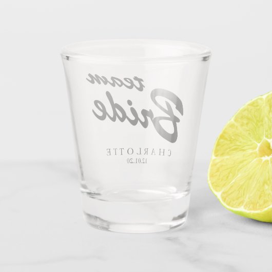 Team Bride Bachelorette Party Persoonlijk Shot Glas (Achterkant)