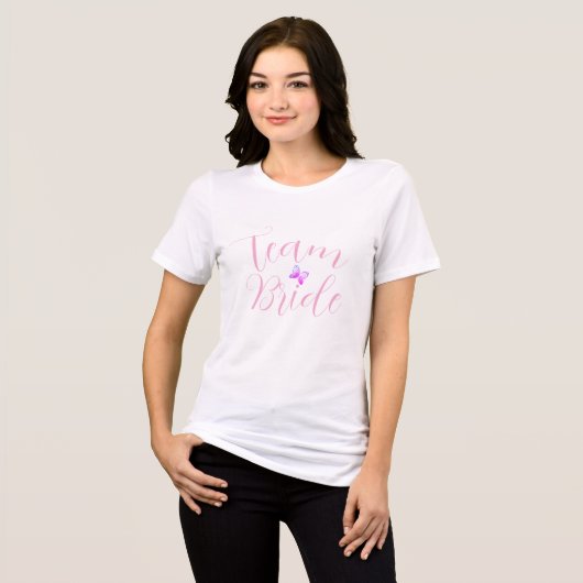 Team Bride Bachelorette Party T-Shirt (Voorkant volledig)