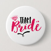 Team Bride Bachelorette Party Typografie Button (Voorkant)