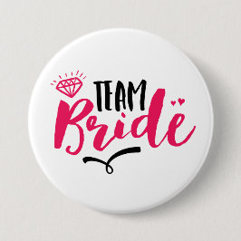 Team Bride Bachelorette Party Typografie Button