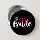 Team Bride Bachelorette Party Wedding Button (Voorkant /achterkant)