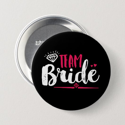 Team Bride Bachelorette Party Wedding Button (Voorkant /achterkant)