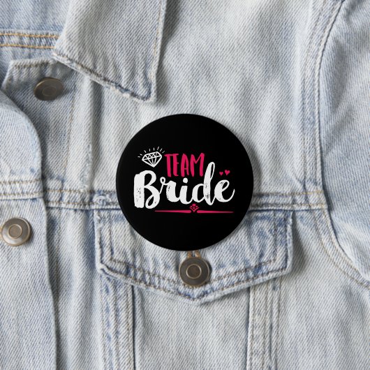 Team Bride Bachelorette Party Wedding Button (In situ)