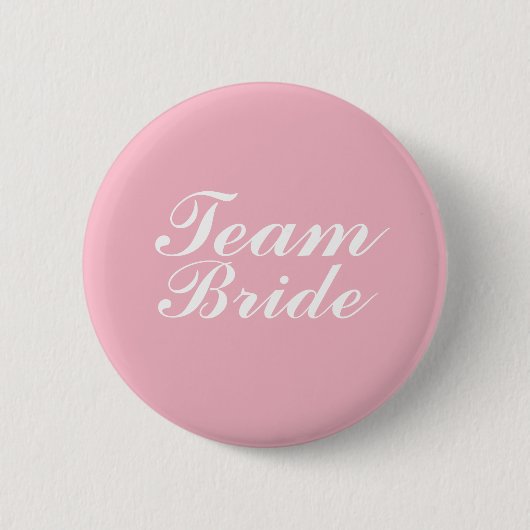 Team Bride Badge Button Pin (Voorkant)