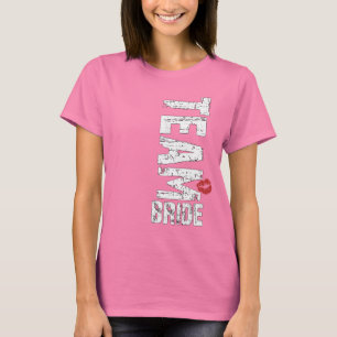Team Bride Big Grunge Text T-shirt