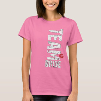 Team Bride Big Grunge Text T-shirt