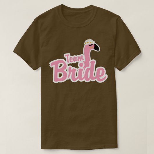 Team Bride Bird Flamingo Animal Variety Bacheloret T-shirt (Design voorkant)