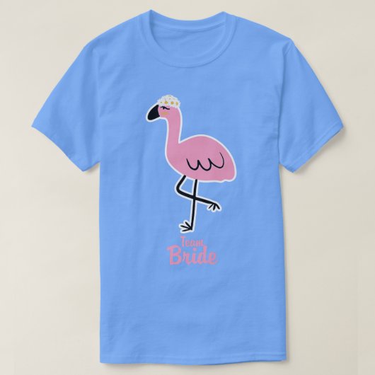 Team Bride Bird Flamingo Animal Variety Bacheloret T-shirt (Design voorkant)