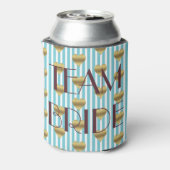 Team Bride Blauwgroen & Gold Bridal Party Bridesma Blikjeskoeler (Blikje Achterkant)