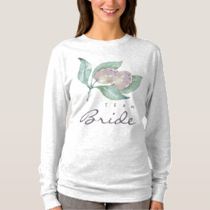 TEAM BRIDE BLUE GREEN WATERVERF FOLIAGE OLIVE T-SHIRT