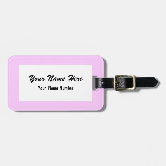 Team Bride - Bord Roze Bagagelabel (Voorkant horizontaal)