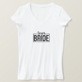 Team Bride Bovenkant T-shirt (Design voorkant)