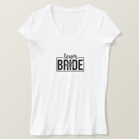 Team Bride Bovenkant T-shirt (Design voorkant)