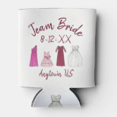 TEAM BRIDE Bridal Party Bridesmaid Flowergirl Blikjeskoeler (Voorkant)