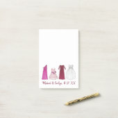 TEAM BRIDE Bridal Party Bridesmaid Flowergirl Post-it® Notes (Op bureau)