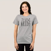 Team Bride Bridal Party Wedding Tri-Blend Shirt (Voorkant volledig)