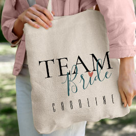 Team Bride | Bridesmaid | Weddenschap Tote Bag