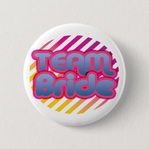Team Bride Bridesmaids bachelorette bruiloft Ronde Button 5,7 Cm