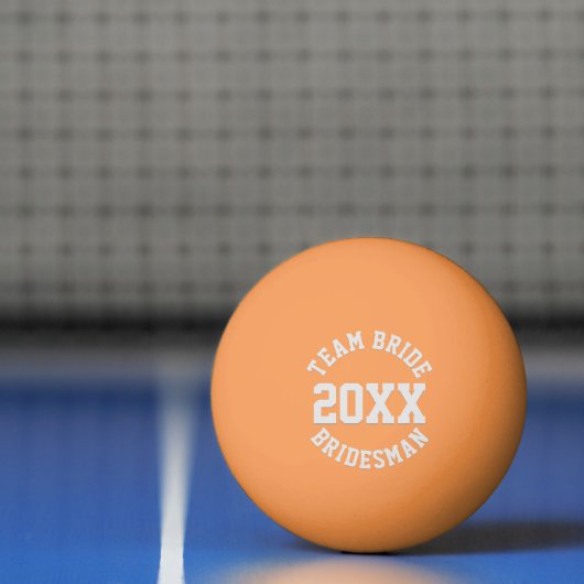 Team Bride Bridesman Wedding Favor Ping Pong Ball (Net)