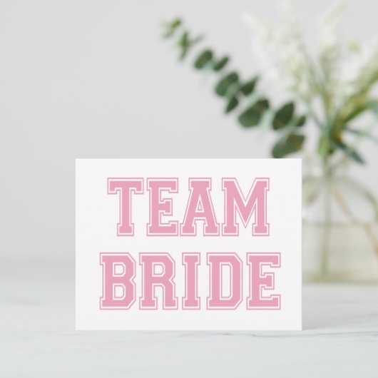 Team Bride Briefkaart (Staand voorkant)