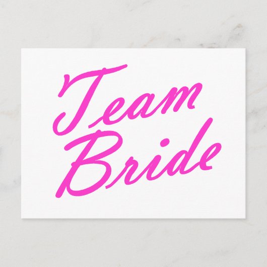 Team Bride Briefkaart (Voorkant)