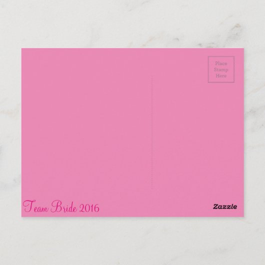 Team Bride Briefkaart (Achterkant)