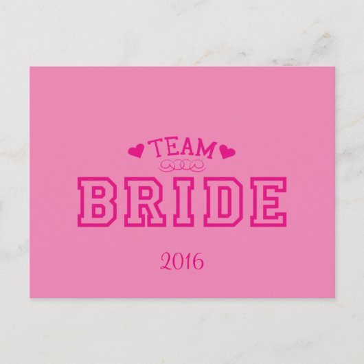 Team Bride Briefkaart (Voorkant)