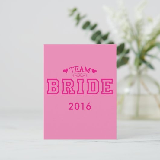 Team Bride Briefkaart (Staand voorkant)