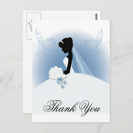 Team Bride Bruidsjurk bruidssilhouet Briefkaart (Voorkant / Achterkant)