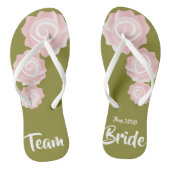 Team Bride bruiloft Roos Teenslippers (Voetbed)