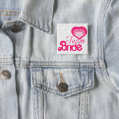 TEAM BRIDE, bruiloft Vierkante Button 5,1 Cm (In situ)