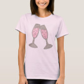 TEAM BRIDE Bubble Champagne Wedding Bridal Party T T-shirt (Voorkant)