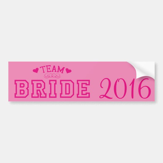 Team Bride Bumpersticker (Voorkant)