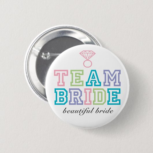 Team Bride Button (Voorkant /achterkant)