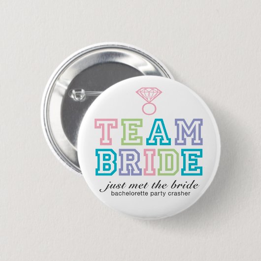Team Bride Button (Voorkant /achterkant)