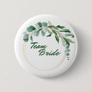 Team Bride Button with golden inscription